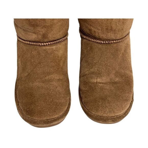 BearPaw Brown Suede Emma Short Shearling Lined Wool Insulated Boots sz 9 - Picture 8 of 12